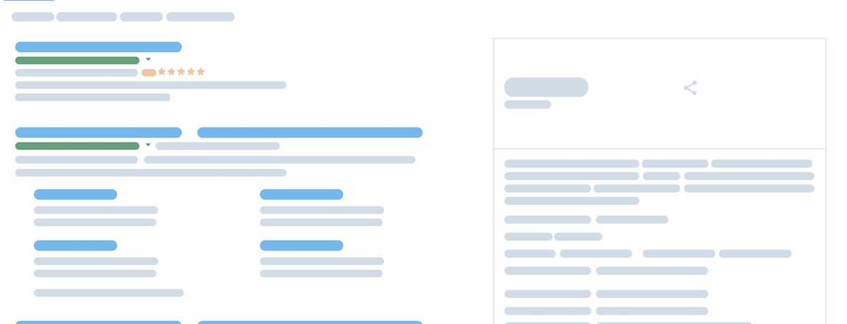 Vector graphic of websites showing up on search engine results