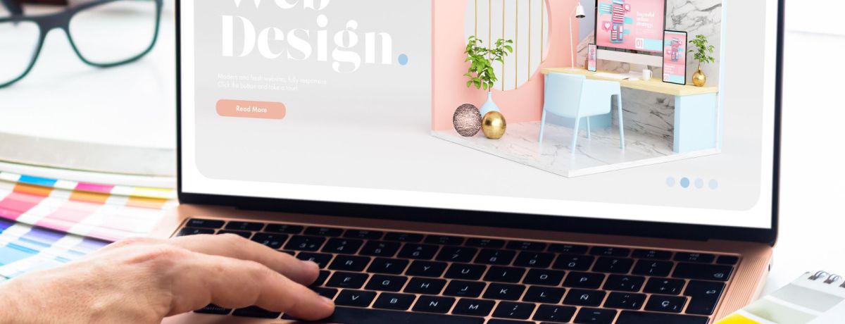 Artist plans a Houston web design’s color scheme.