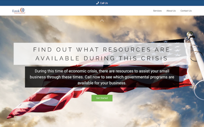 Estek International COVID-19 Loan Assistance Homepage