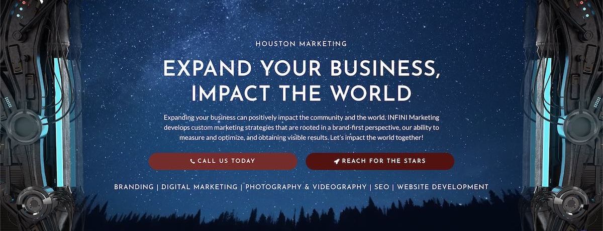 INFINI Marketing's new Houston website design