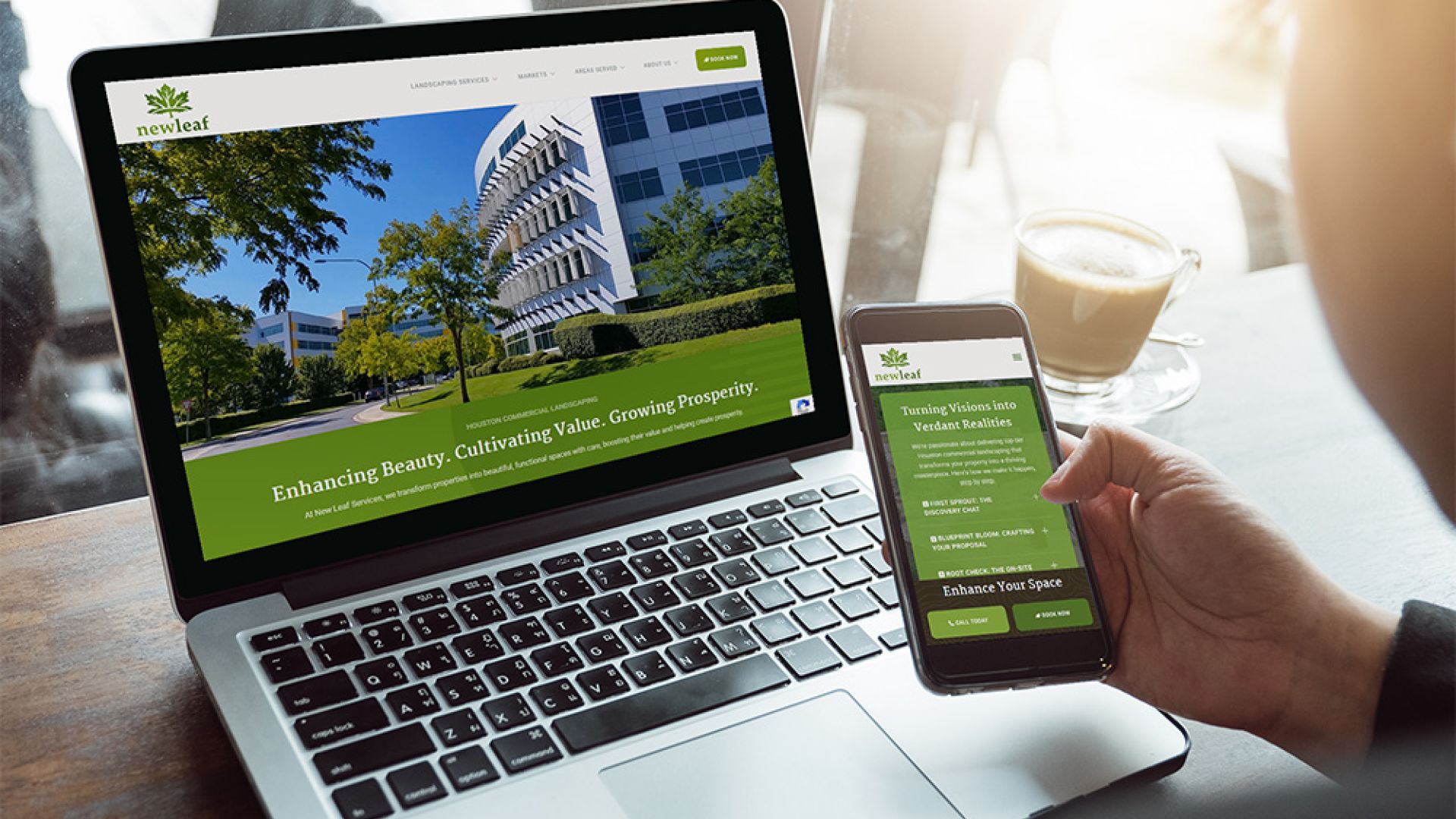 New Leaf Services is a Houston-based commercial landscaping contractor serving property managers, HOA boards, and commercial property owners across the metro area.