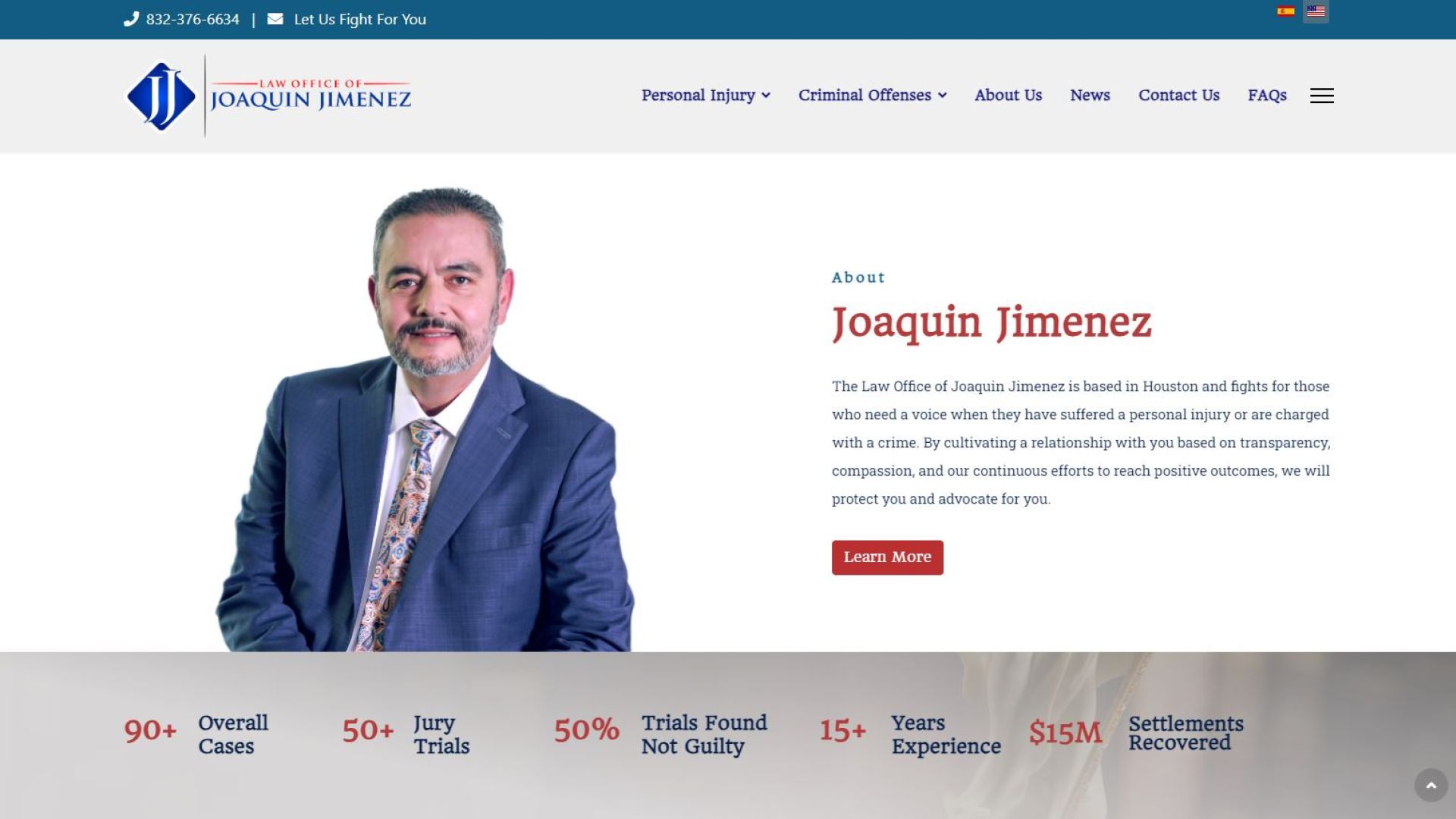 Joaquin Jimenez is a personal injury lawyer and criminal defense attorney based in Houston that is the voice of those who need a fighting chance.