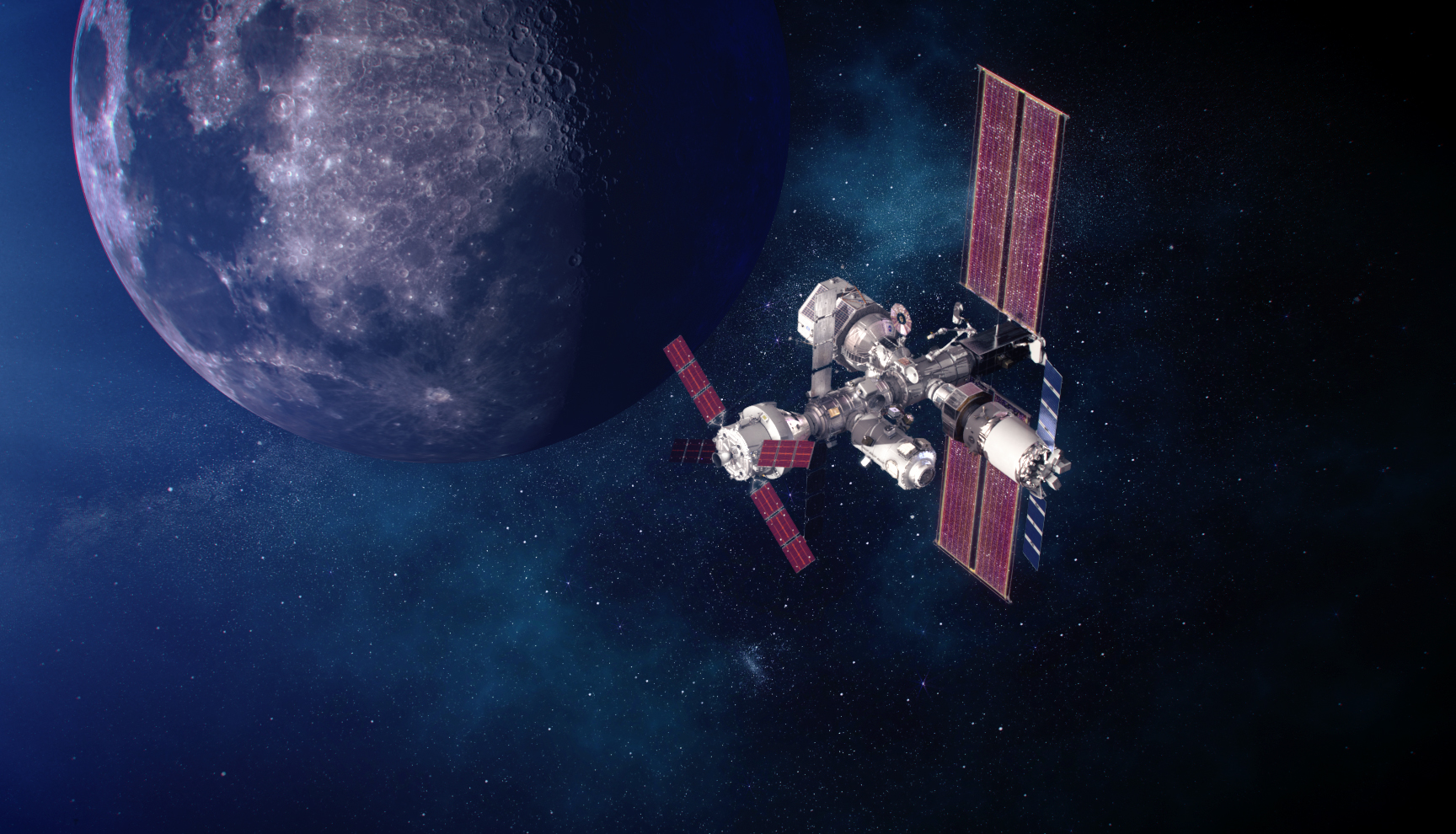 The ISS orbiting Earth, representing a modular and consistent brand infrastructure. The ISS orbiting Earth, representing a modular and consistent brand infrastructure.